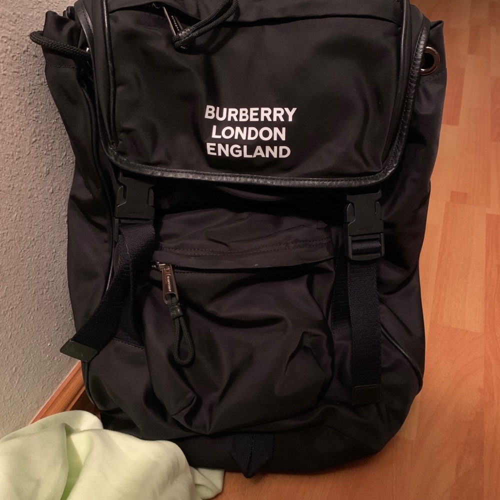 Burberry Men's Black Rocky Nylon Backpack